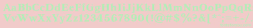 Antiqua105b Font – Green Fonts on Pink Background