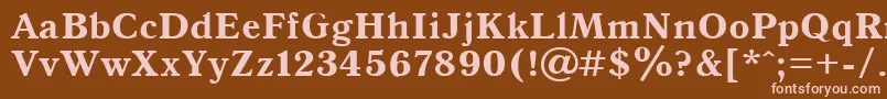 Шрифт Antiqua105b – розовые шрифты на коричневом фоне