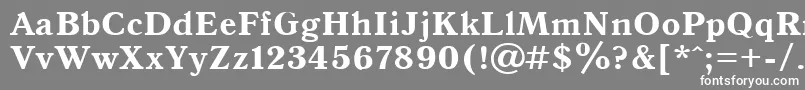 フォントAntiqua105b – 灰色の背景に白い文字