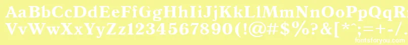 Antiqua105b Font – White Fonts on Yellow Background