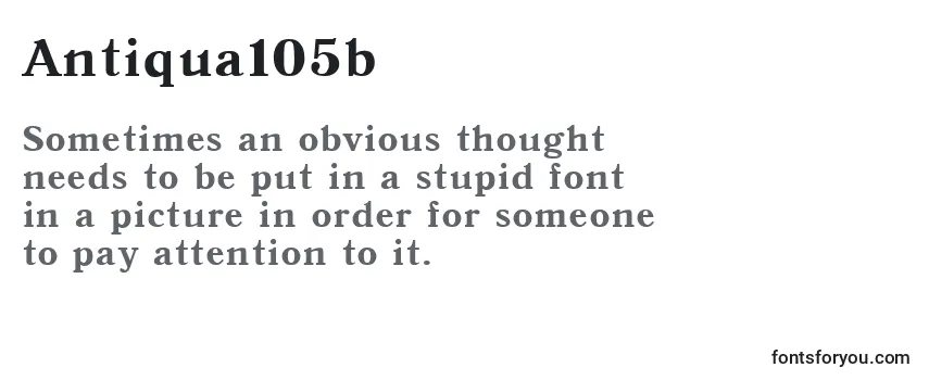 Review of the Antiqua105b Font