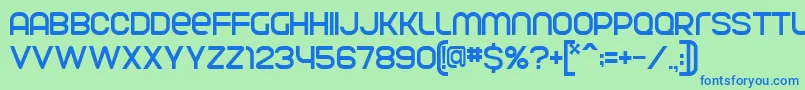 Шрифт ParvoflavinNormal – синие шрифты на зелёном фоне