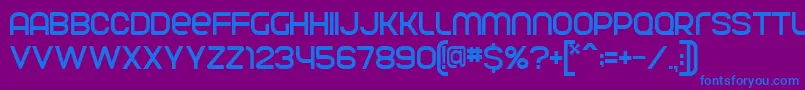 フォントParvoflavinNormal – 紫色の背景に青い文字