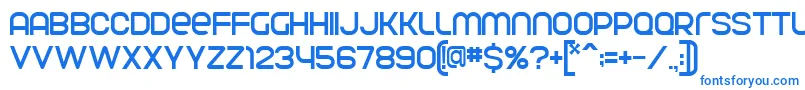 ParvoflavinNormal-fontti – siniset fontit valkoisella taustalla