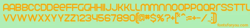 ParvoflavinNormal Font – Orange Fonts on Green Background