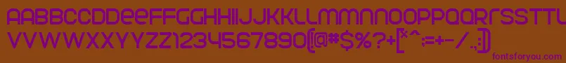 ParvoflavinNormal-fontti – violetit fontit ruskealla taustalla