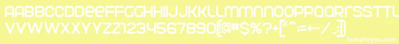 Шрифт ParvoflavinNormal – белые шрифты на жёлтом фоне
