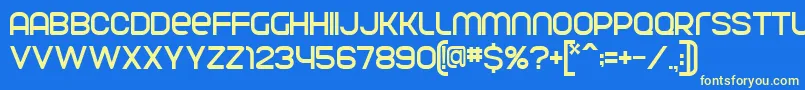 Шрифт ParvoflavinNormal – жёлтые шрифты на синем фоне
