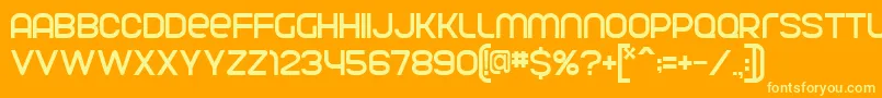 Шрифт ParvoflavinNormal – жёлтые шрифты на оранжевом фоне