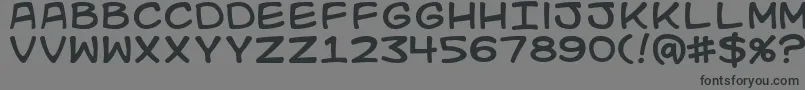 Kid Font – Black Fonts on Gray Background