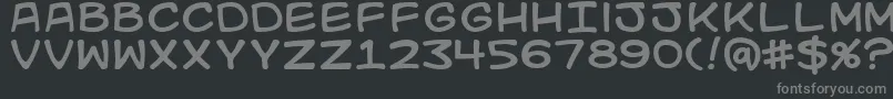 Kid Font – Gray Fonts on Black Background