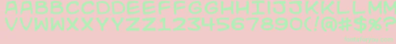 Kid Font – Green Fonts on Pink Background