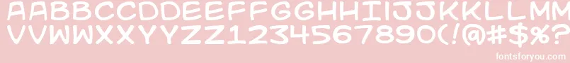 Kid Font – White Fonts on Pink Background