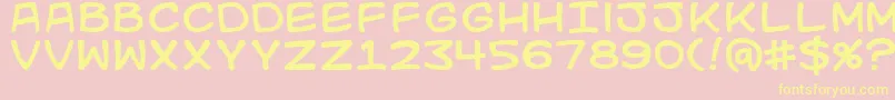 Kid Font – Yellow Fonts on Pink Background