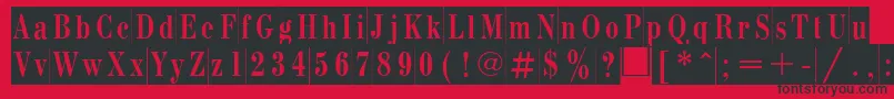 Bodonicameoctt Font – Black Fonts on Red Background