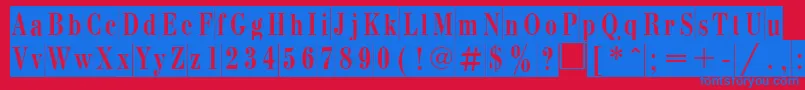 Bodonicameoctt Font – Blue Fonts on Red Background