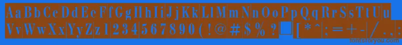 Bodonicameoctt Font – Brown Fonts on Blue Background