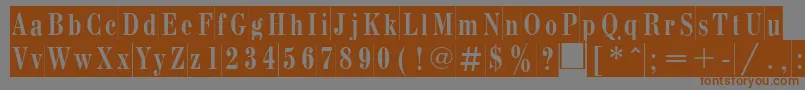 Bodonicameoctt Font – Brown Fonts on Gray Background
