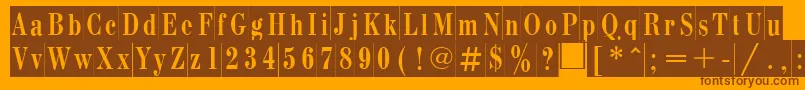 Bodonicameoctt Font – Brown Fonts on Orange Background
