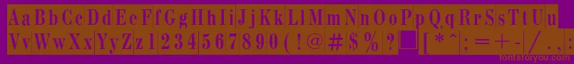 Bodonicameoctt Font – Brown Fonts on Purple Background