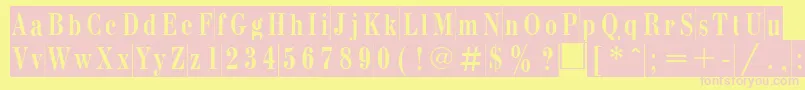 Bodonicameoctt Font – Pink Fonts on Yellow Background