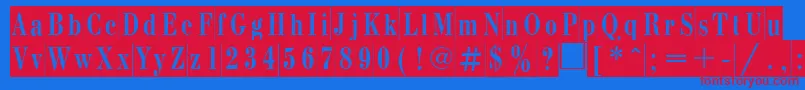 Bodonicameoctt Font – Red Fonts on Blue Background