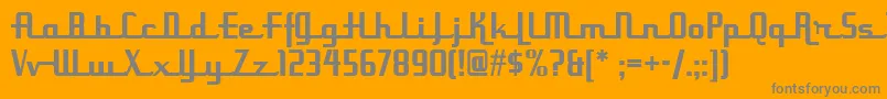 フォントUppen – オレンジの背景に灰色の文字