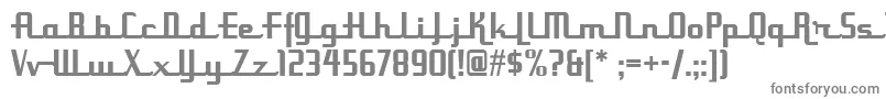 フォントUppen – 白い背景に灰色の文字