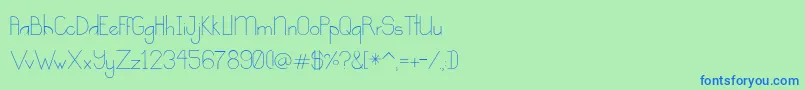 Kindness-Schriftart – Blaue Schriften auf grünem Hintergrund