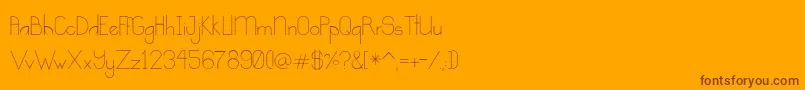 Kindness-fontti – ruskeat fontit oranssilla taustalla