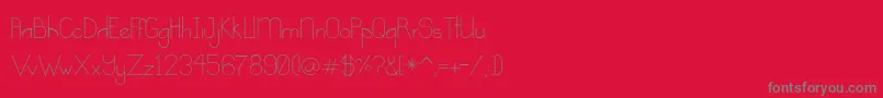 Kindness Font – Gray Fonts on Red Background