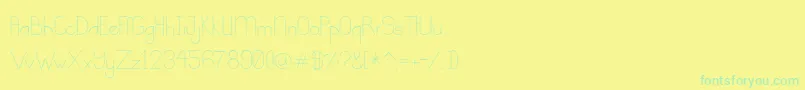 fuente Kindness – Fuentes Verdes Sobre Fondo Amarillo