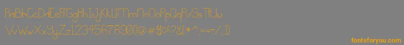 Kindness-Schriftart – Orangefarbene Schriften auf grauem Hintergrund