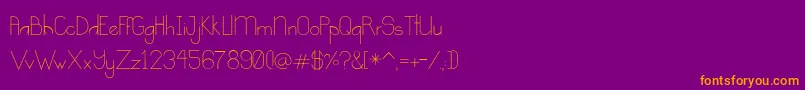 Kindness Font – Orange Fonts on Purple Background