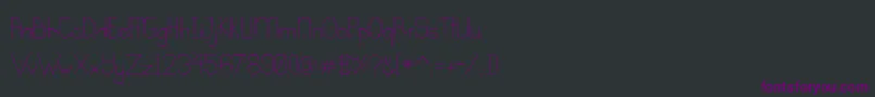 フォントKindness – 黒い背景に紫のフォント