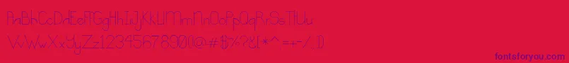 Kindness Font – Purple Fonts on Red Background