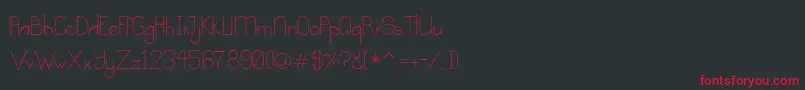 Kindness Font – Red Fonts on Black Background