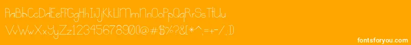 Kindness-Schriftart – Weiße Schriften auf orangefarbenem Hintergrund