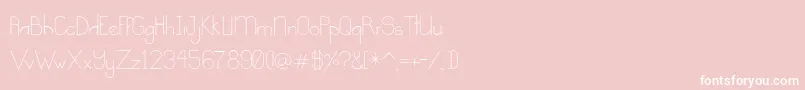 Kindness Font – White Fonts on Pink Background