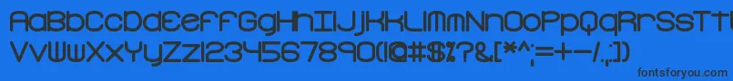 FreakTurbulenceBrk Font – Black Fonts on Blue Background