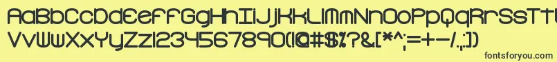 FreakTurbulenceBrk Font – Black Fonts on Yellow Background