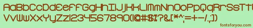 FreakTurbulenceBrk Font – Brown Fonts on Green Background