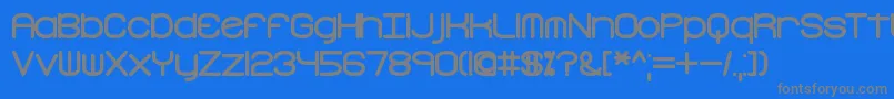 FreakTurbulenceBrk Font – Gray Fonts on Blue Background