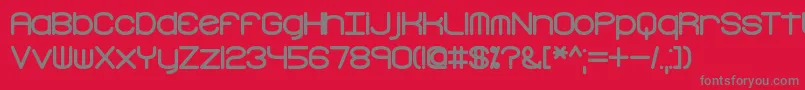 Czcionka FreakTurbulenceBrk – szare czcionki na czerwonym tle