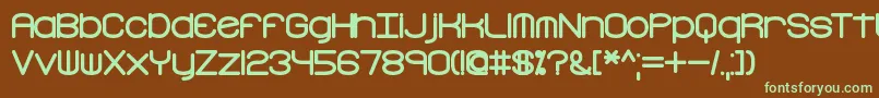 FreakTurbulenceBrk Font – Green Fonts on Brown Background