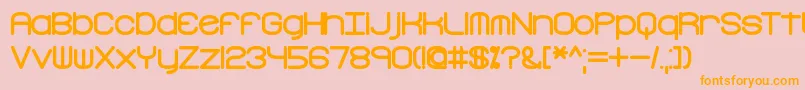 FreakTurbulenceBrk Font – Orange Fonts on Pink Background