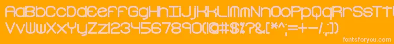 FreakTurbulenceBrk Font – Pink Fonts on Orange Background