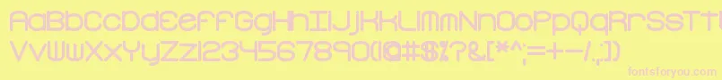 FreakTurbulenceBrk Font – Pink Fonts on Yellow Background