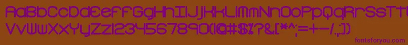 FreakTurbulenceBrk Font – Purple Fonts on Brown Background