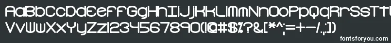 FreakTurbulenceBrk-fontti – valkoiset fontit mustalla taustalla